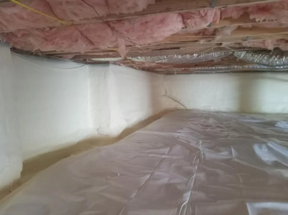 Crawl space encapsulation with closed-cell spray foam for Spray Foam Roofing Repair in Suwanee